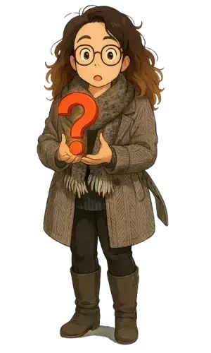 L'avatar d'Audrey Haberland tenant un Point d'interrogation entre les mains