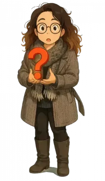 L'avatar d'Audrey Haberland tenant un Point d'interrogation entre les mains